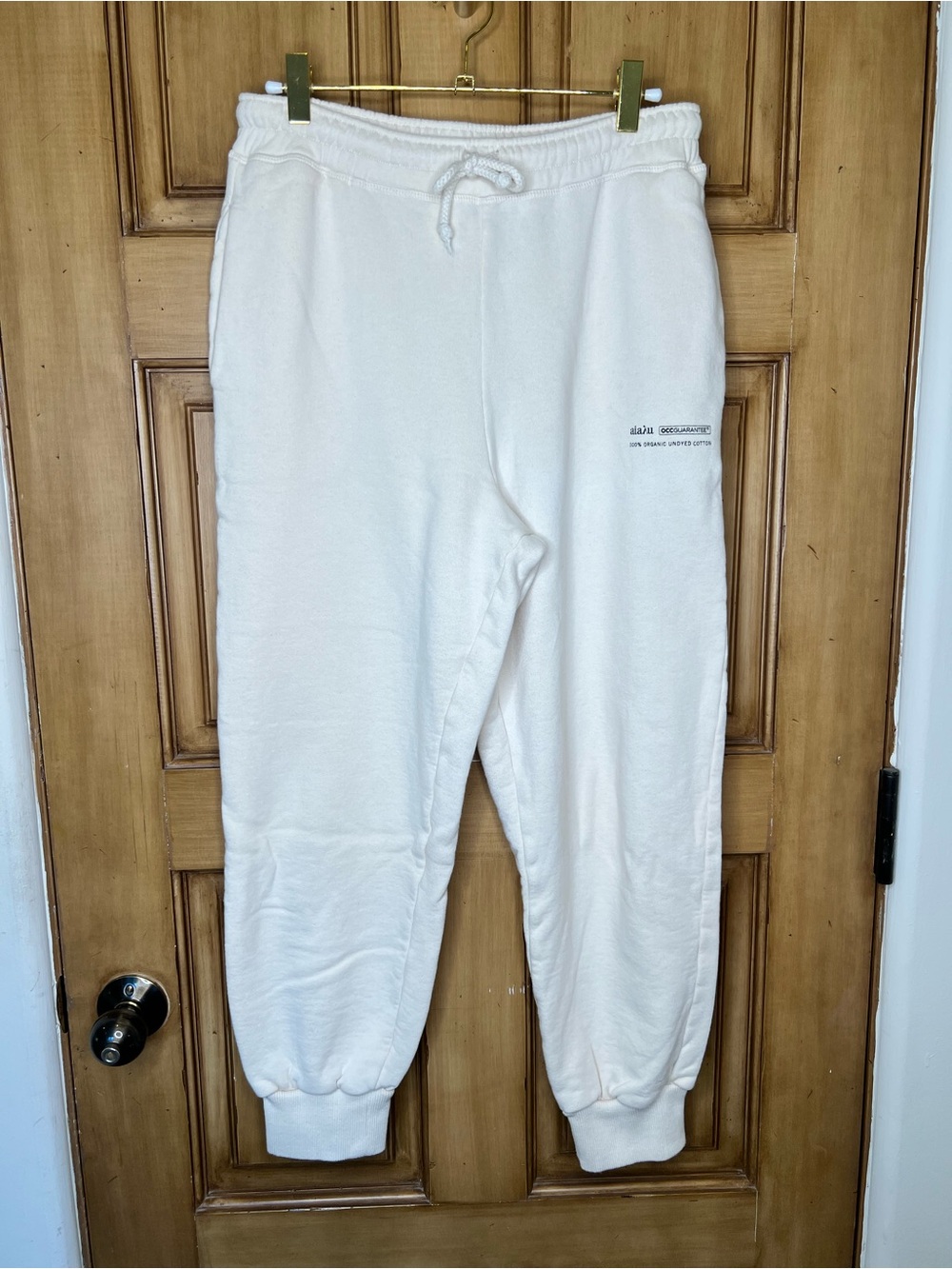 Aiaya Organic Cotton Sweatpants Cream Size Small - Picture 8 of 8
